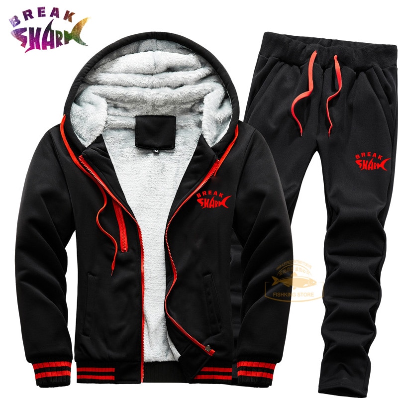 2022 New Winter Men&s Clothing Thickened and Fleece Warm Sweater Suit Sportswear Branded Men&s Winter Fishing Clothing